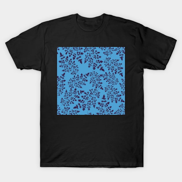 Hedgerow ferns on soft blue T-Shirt by Papergrape